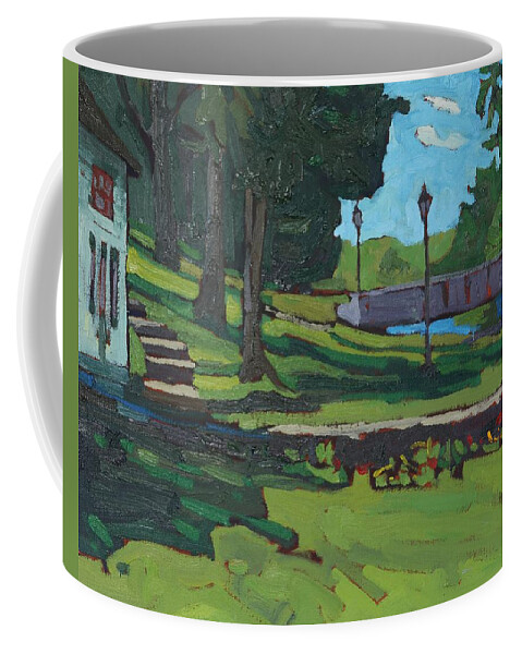 1947 Coffee Mug featuring the painting June Afternoon at Chaffeys by Phil Chadwick