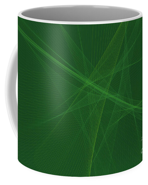 Abstract Coffee Mug featuring the digital art Jungle Computer Graphic Line Pattern by Frank Ramspott