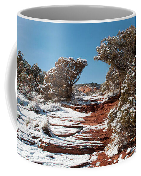 Desert Coffee Mug featuring the photograph Juniper Archway by Julia McHugh