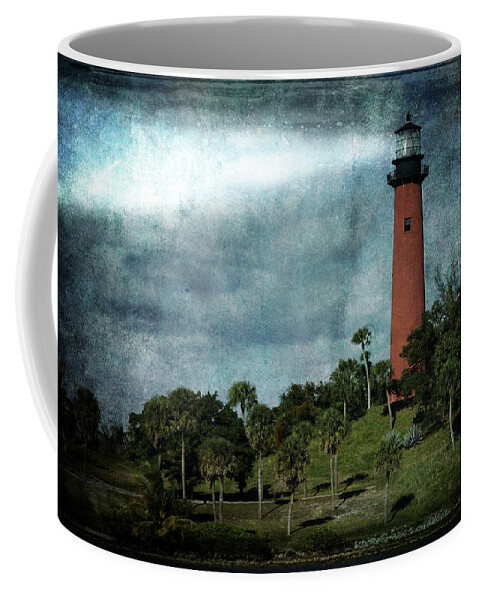 Lighthouse Coffee Mug featuring the photograph Jupiter Lighthouse-2a by Rudy Umans