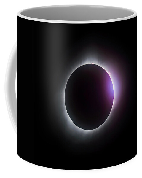 Solar Eclipse Coffee Mug featuring the photograph Just after totality - Solar Eclipse August 21, 2017 by Art Whitton