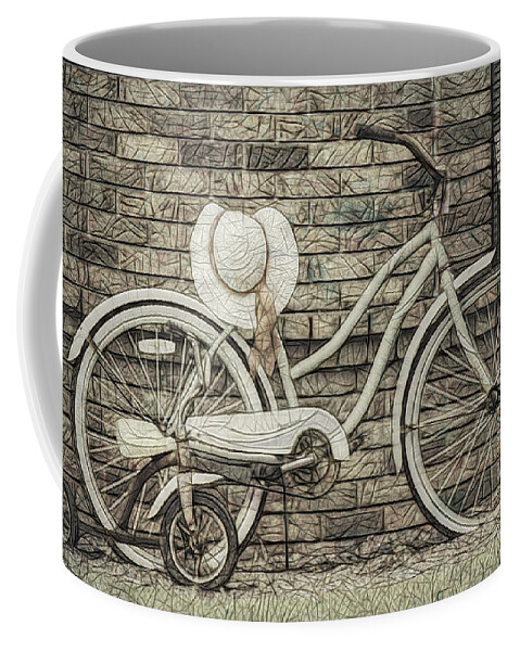 Bicycle Coffee Mug featuring the digital art Just Getting Better by Bonnie Willis