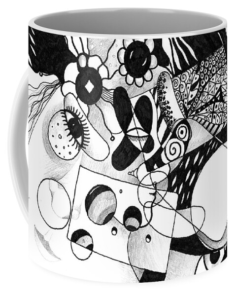 Halloween Coffee Mug featuring the drawing Just In Time by Helena Tiainen