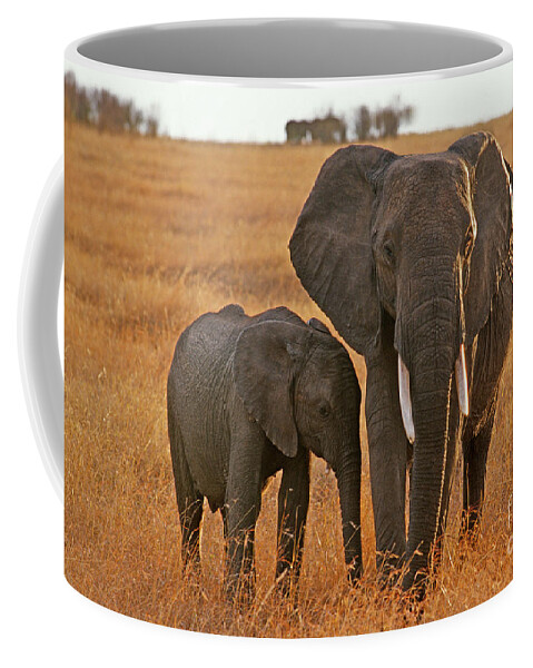 Africa Coffee Mug featuring the photograph Just Mom and Me by Sandra Bronstein