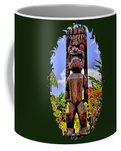 Tiki Coffee Mug featuring the photograph Kaanapali Tiki by DJ Florek