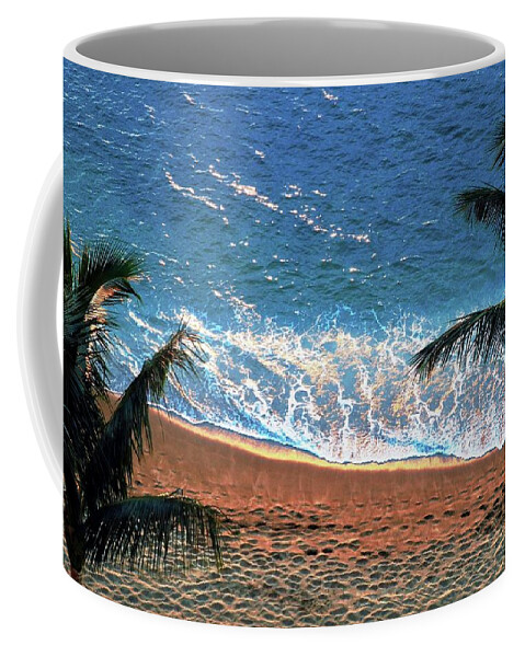 Kahana Coffee Mug featuring the photograph Kahana Sea and Sand by Kirsten Giving