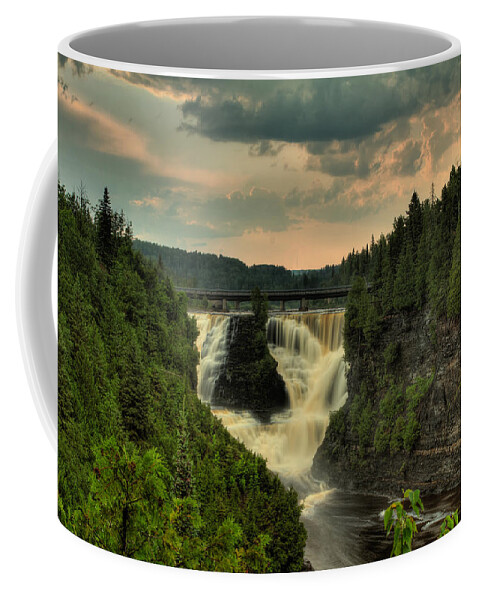 Green Mantle Coffee Mug featuring the photograph Kakabeka Falls After a Storm by Jakub Sisak