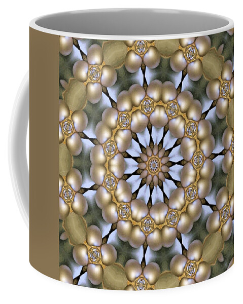 Kaleidoscope Coffee Mug featuring the digital art Kaleidoscope 130 by Ronald Bissett