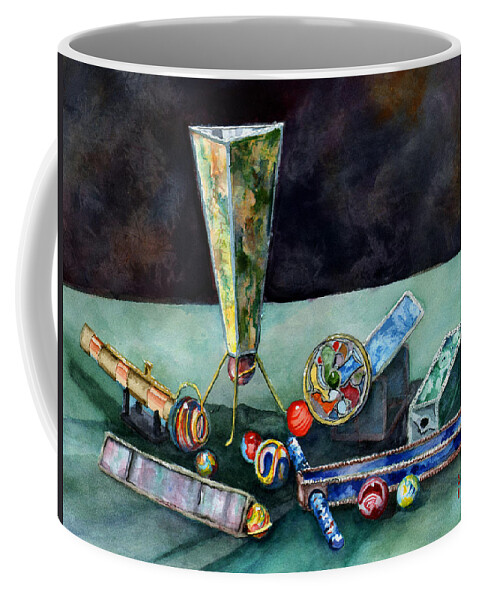 Kaleidoscope Coffee Mug featuring the painting Kaleidoscopes by Sam Sidders