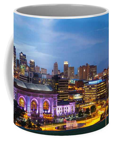 Steven Bateson Coffee Mug featuring the photograph Kansas City Night Sky by Steven Bateson