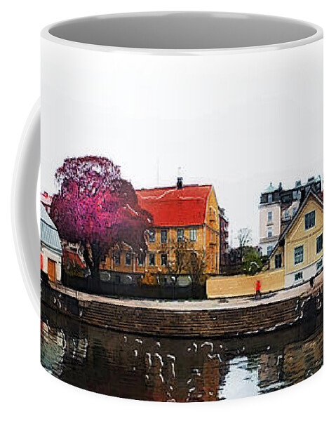 Karlskrona Coffee Mug featuring the painting Karlskrona 7 watercolor painting by Justyna Jaszke JBJart