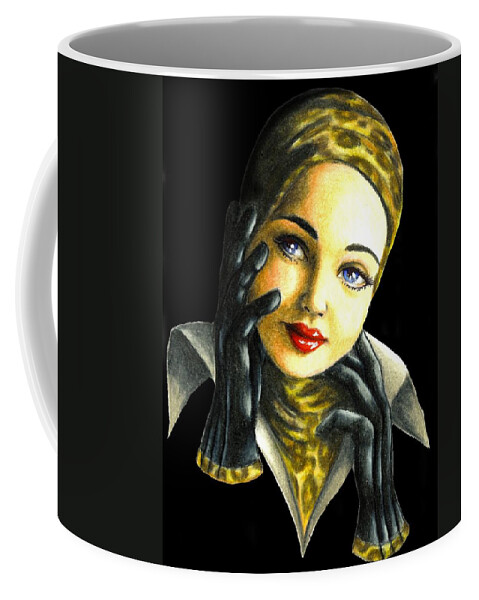 Classic Coffee Mug featuring the drawing Kathrine by Scarlett Royale