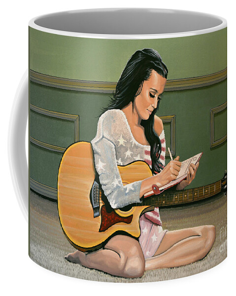 Katy Perry Coffee Mug featuring the painting Katy Perry Painting by Paul Meijering