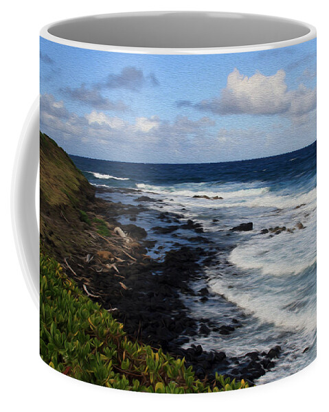 Bonnie Follett Coffee Mug featuring the photograph Kauai Shore 1 by Bonnie Follett