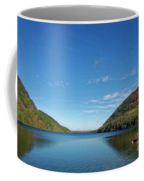 Pond Coffee Mug featuring the photograph Kayak in Long Pond, Acadia National Park by Kevin Shields