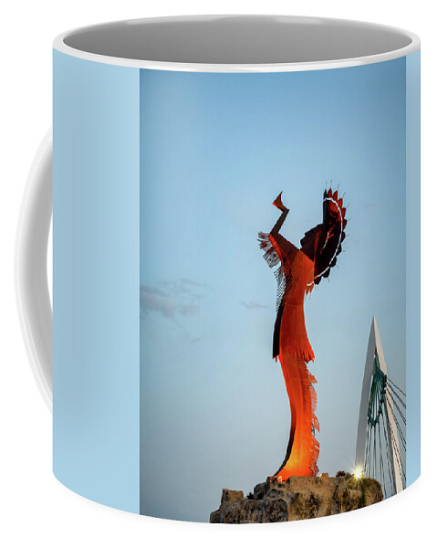 Wichita Coffee Mug featuring the photograph Keeper of the Plains by James Barber