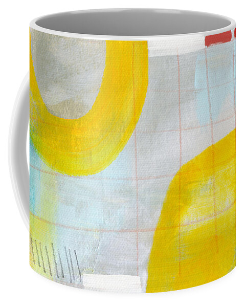Abstract Coffee Mug featuring the painting Keeping The Sun In- Abstract Art by Linda Woods by Linda Woods