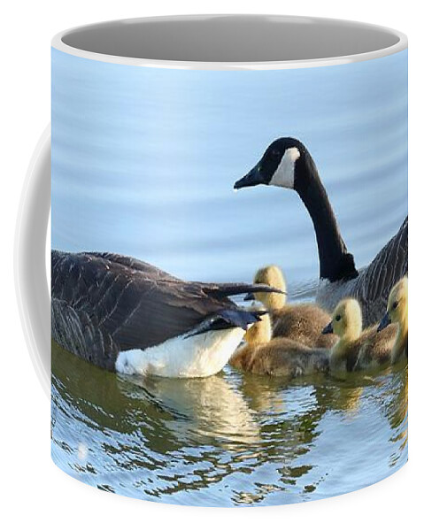 Canada Geese Coffee Mug featuring the photograph Keeping Them Safe by I'ina Van Lawick
