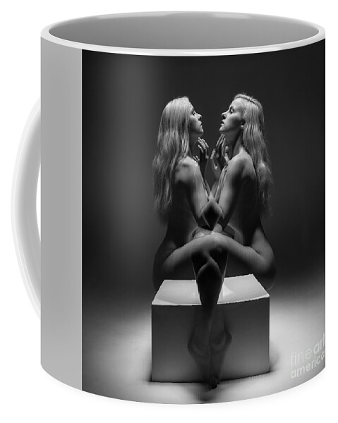 Model Coffee Mug featuring the photograph Keira Double Exposure 002 by Clayton Bastiani
