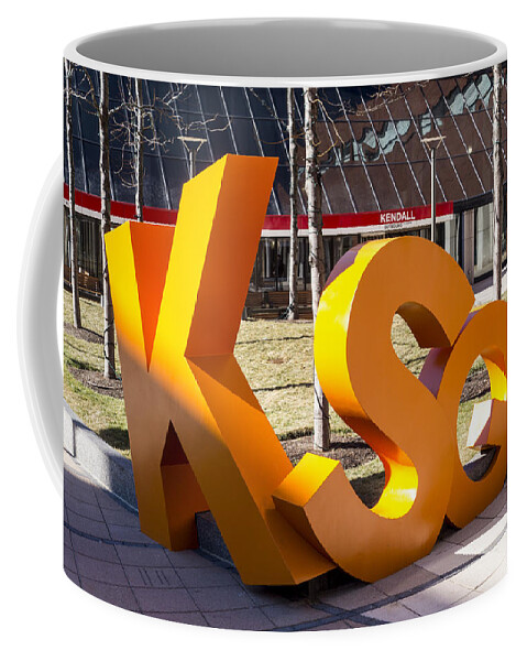 Kendall Coffee Mug featuring the photograph Kendall Square Sign Cambridge MA by Toby McGuire