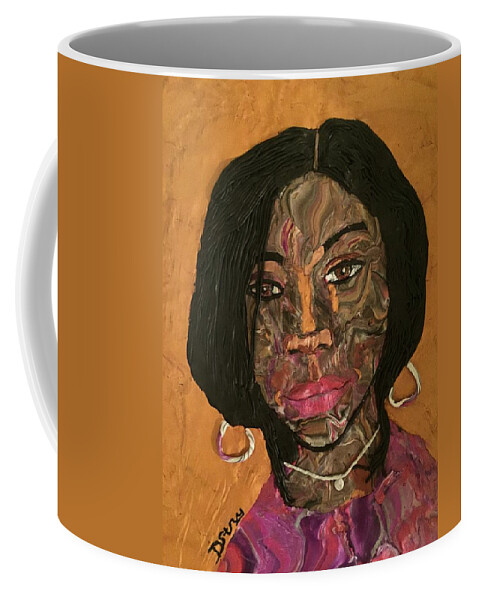 African American Coffee Mug featuring the mixed media Kenya by Deborah Stanley