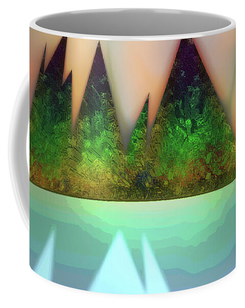 Mighty Sight Studio Steve Sperry Fantasy Landscape Coffee Mug featuring the digital art Kettle Fifteen by Steve Sperry