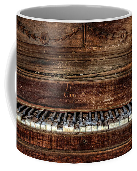 Piano Coffee Mug featuring the photograph Keyless by Ken Smith