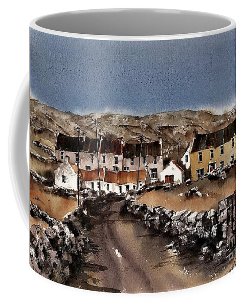 Galway Coffee Mug featuring the painting Kilmurvey Inishmore Aran by Val Byrne