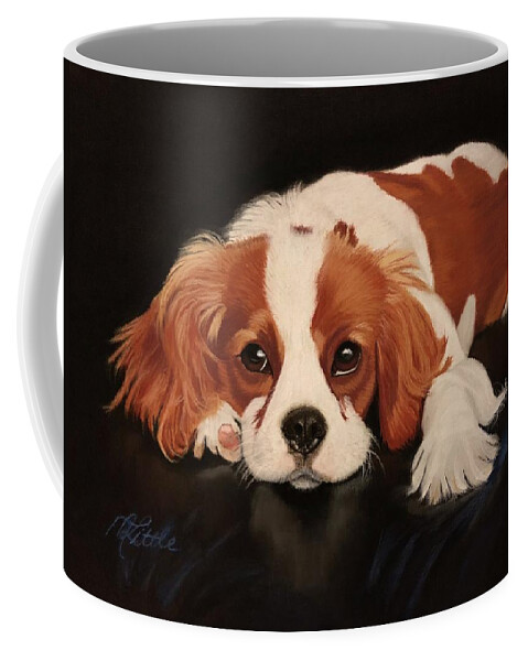 King Charles Spaniel Coffee Mug featuring the pastel King Charles by Marlene Little