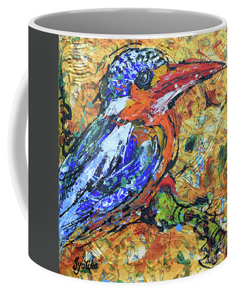  Coffee Mug featuring the painting Kingfisher_1 by Jyotika Shroff
