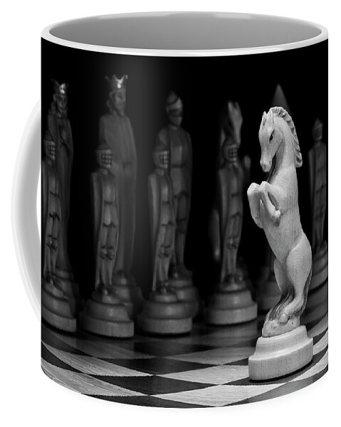 Chess Coffee Mug featuring the photograph King's Court - The Valiant Knight by Tom Mc Nemar