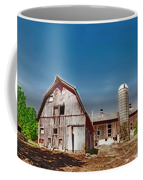 Klasen Coffee Mug featuring the photograph Klasen and Cary Algonquin Back of the Barn by Tom Jelen