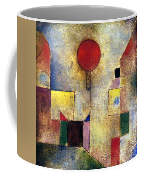 1922 Coffee Mug featuring the painting Red Balloon, 1922 #1 by Paul Klee