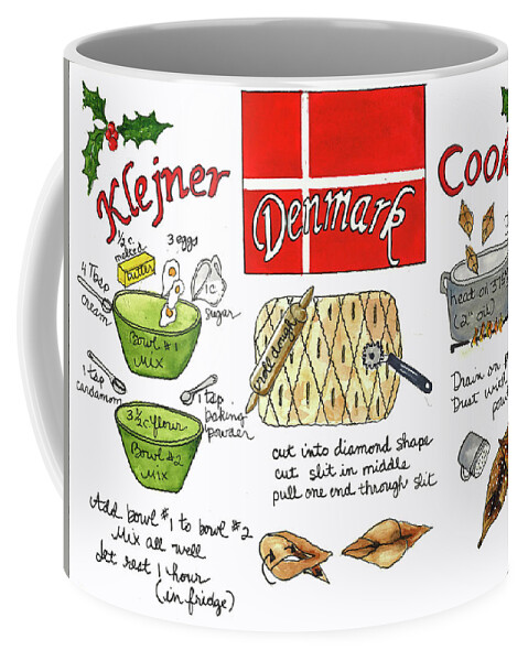 Denmark Coffee Mug featuring the painting Klejner Cookies by Diane Fujimoto