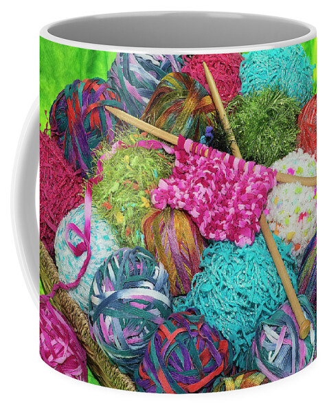 Jigsaw Puzzle Coffee Mug featuring the photograph Knit Shoppe by Carole Gordon