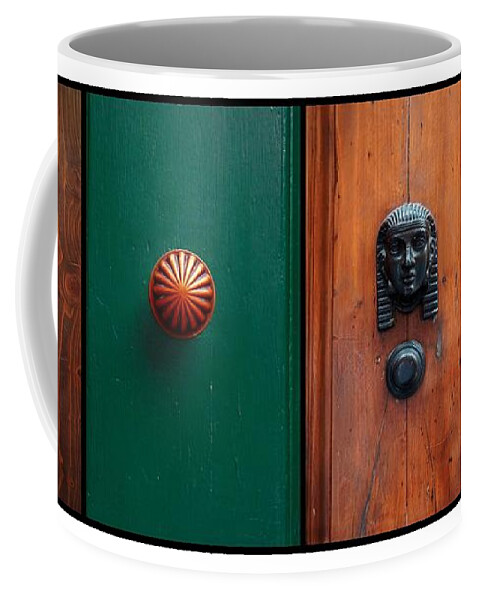 Door Coffee Mug featuring the photograph Knockers and Knobs by Patricia Strand