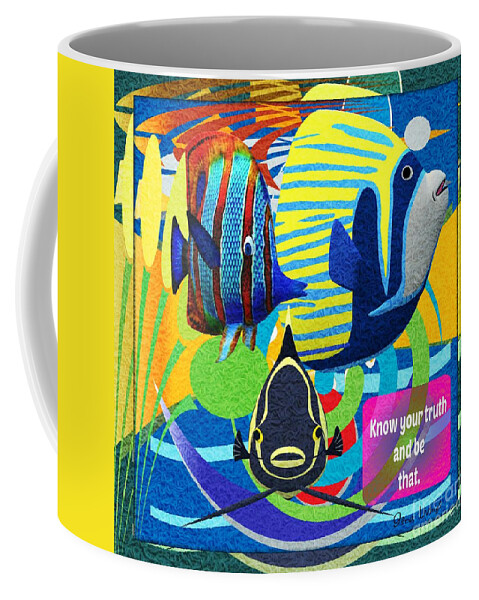 Gena Livings Coffee Mug featuring the digital art Know Your Truth by Gena Livings