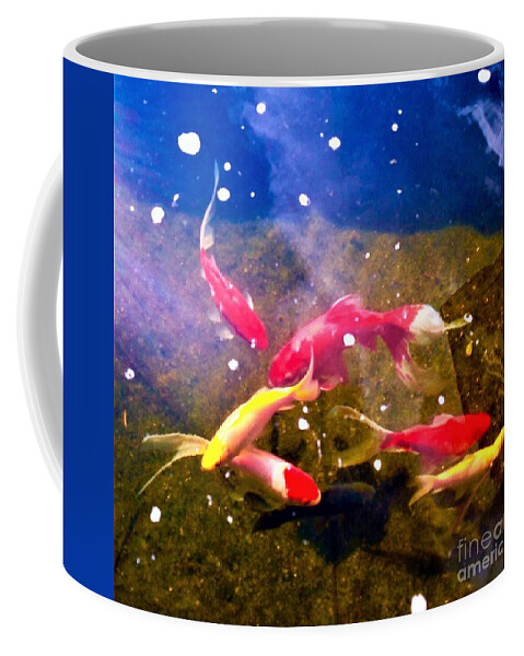 Koi Coffee Mug featuring the photograph Koi Fish by Debra Lynch