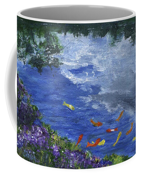 Fish Coffee Mug featuring the painting Koi by Jamie Frier