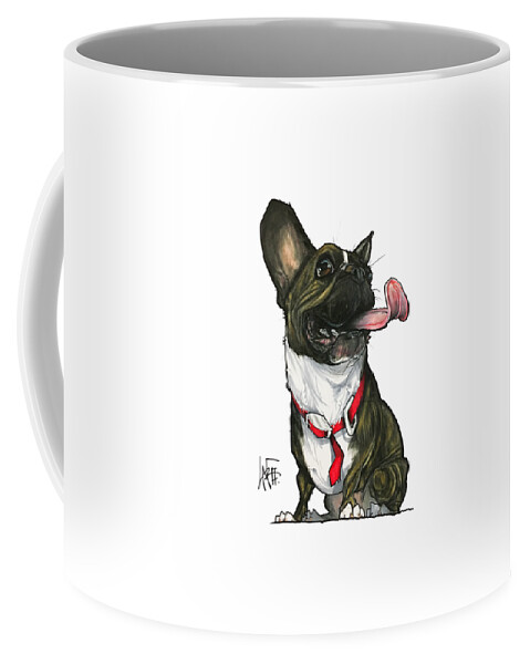 Pet Portrait Coffee Mug featuring the drawing Krohne 3188 by John LaFree