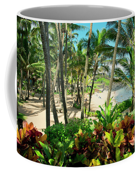 Aloha Coffee Mug featuring the photograph Kuau Beach Cove Paia Maui Hawaii by Sharon Mau
