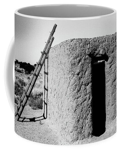 Kuaua Pueblo Coffee Mug featuring the photograph Kuaua Ruins - Living Quarters by Jeff Hubbard