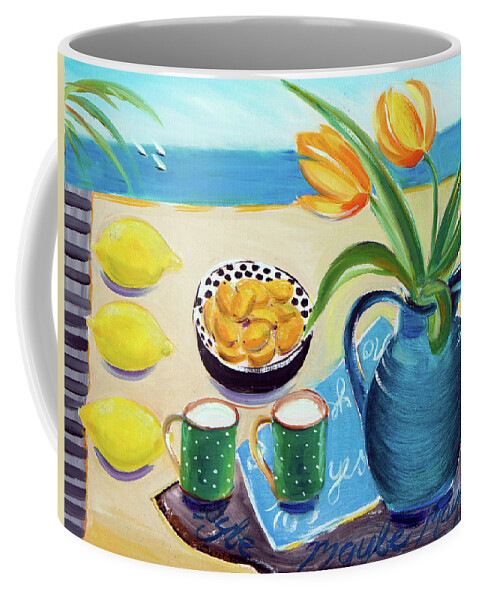 Art Coffee Mug featuring the painting Kumquat Still Life by Seeables Visual Arts