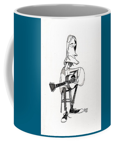 Kurt Coffee Mug featuring the drawing Kurt by Michael Hopkins