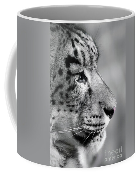 Female Coffee Mug featuring the photograph Kush the Snow Leopard by Stephie Butler