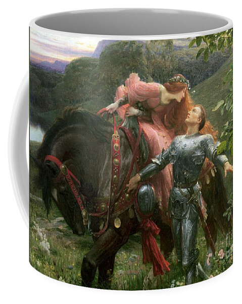 Belle Coffee Mug featuring the painting La Belle Dame Sans Merci by Frank Dicksee