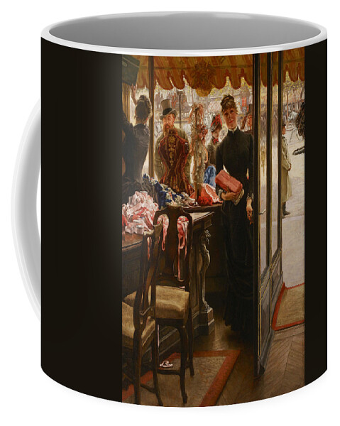 19th Century Art Coffee Mug featuring the painting La Demoiselle de Magasin by James Tissot
