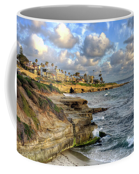 La Jolla Coffee Mug featuring the photograph La Jolla Coastline by Eddie Yerkish