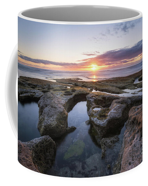 La Jolla Coffee Mug featuring the photograph La Jolla Tide Pool Sunset by Michael Ver Sprill