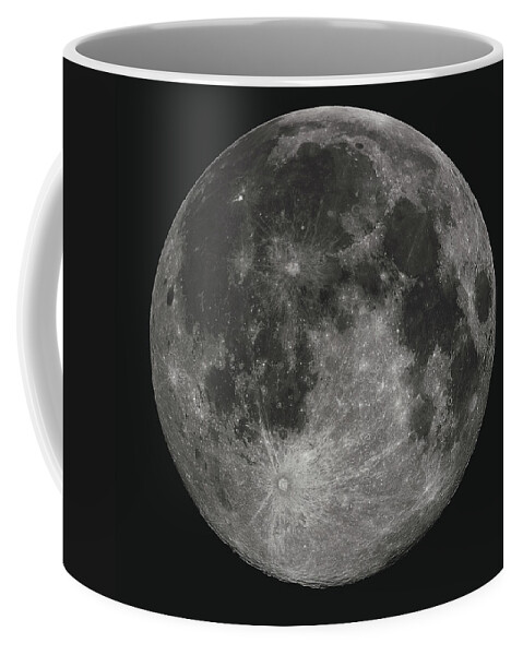 La Lune Coffee Mug featuring the mixed media La Lune, The Moon by Studio Grafiikka
